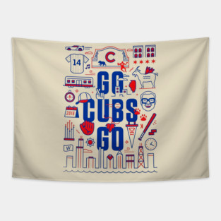 Go Cubs Go Art Tapestry