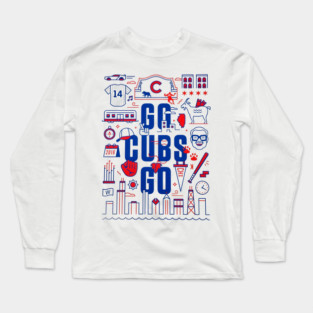 Go Cubs Go Art Long Sleeve T-Shirt