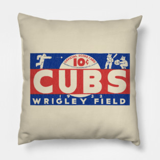 chicago cubs 1932 - Wrigley Field Pillow