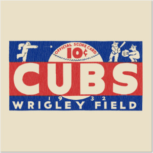 chicago cubs 1932 - Wrigley Field Posters and Art