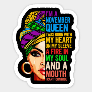 I'm a November Queen! Scorpio and Sagittarius Horoscope Zodiac Sign Gift Sticker