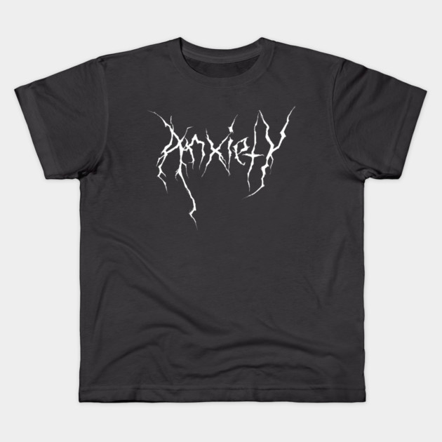 Death Metal Anxiety Kids T-Shirt by casualteesinc