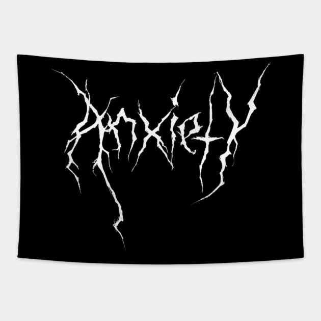 Death Metal Anxiety Tapestry by casualteesinc