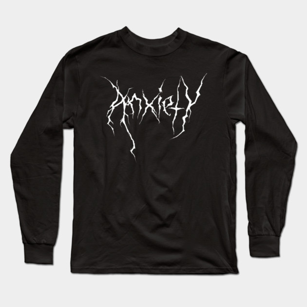 Death Metal Anxiety Long Sleeve T-Shirt by casualteesinc