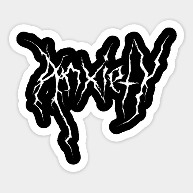 Death Metal Anxiety Sticker by casualteesinc