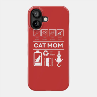 Funny Cat Mom T-Shirt | Official Cat Guardian Uniform | Humorous Cat Lover Gift Phone Case