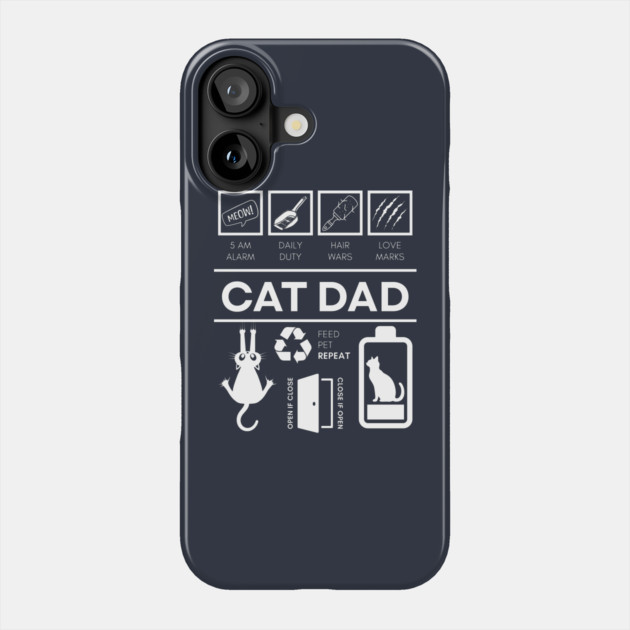 Funny Cat Dad Design | Official Cat Guardian Uniform | Humorous Cat Lover Gift Phone Case by TuncGK