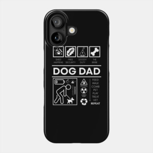 Funny Dog Dad Design | The Official Dog Job Description | Low Energy Club Gift Phone Case