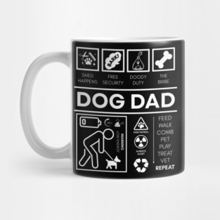 Funny Dog Dad Design | The Official Dog Job Description | Low Energy Club Gift Mug