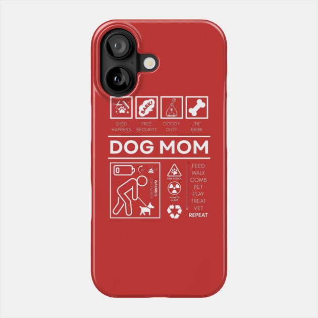 Funny Dog Mom Design | The Official Dog Job Description | Low Energy Club Gift Phone Case by TuncGK