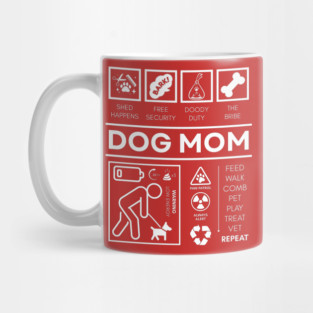 Funny Dog Mom Design | The Official Dog Job Description | Low Energy Club Gift Mug
