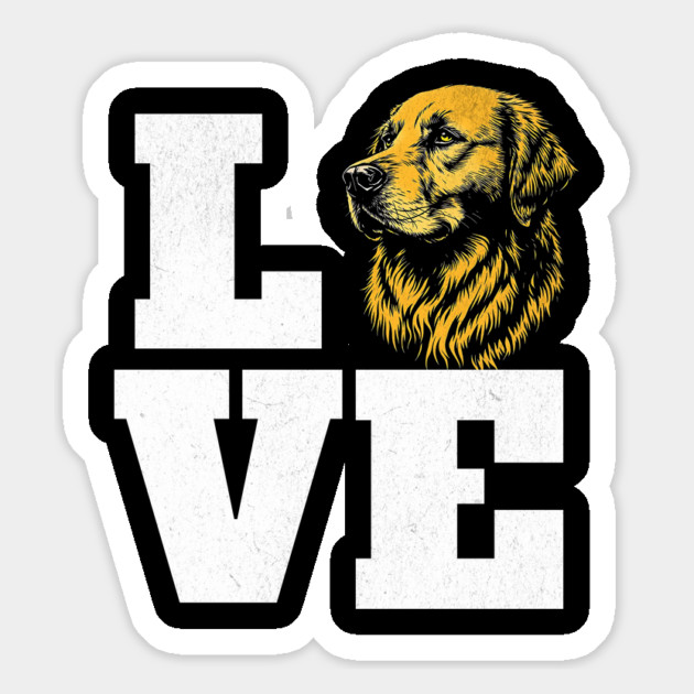 Love Dog Text Design Magnet by Designed By Marty