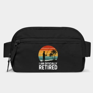 I Am Officially Retired Fishing Sunset Design Bag