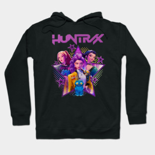 Huntrix Trio with Blue Cat Hoodie
