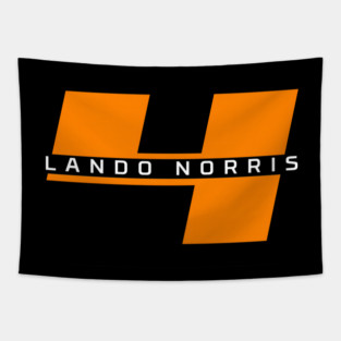 Lando Norris F1 Number 4 Logo Tapestry