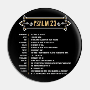 Psalm 23 The LORD is my Shepherd Pin