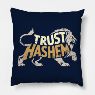 Trust HaShem – Bold Lion Faith Pillow