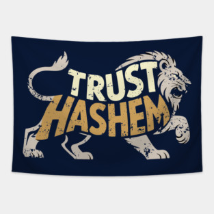 Trust HaShem – Bold Lion Faith Tapestry