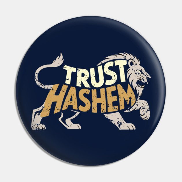 Trust HaShem – Bold Lion Faith Pin by Thank HaShem