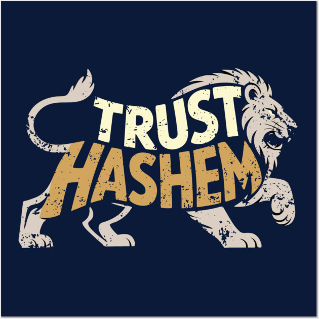 Trust HaShem – Bold Lion Faith Wall Art by Thank HaShem
