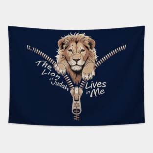 The Lion of Judah Lives in Me Tapestry