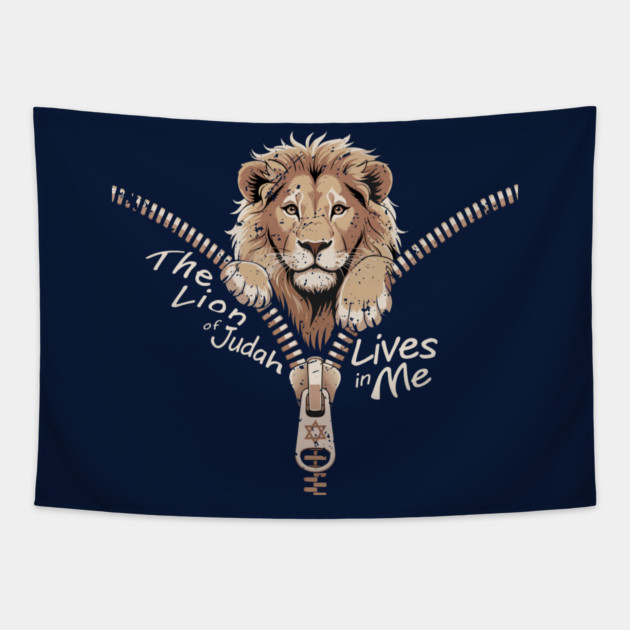 The Lion of Judah Lives in Me Tapestry by Thank HaShem