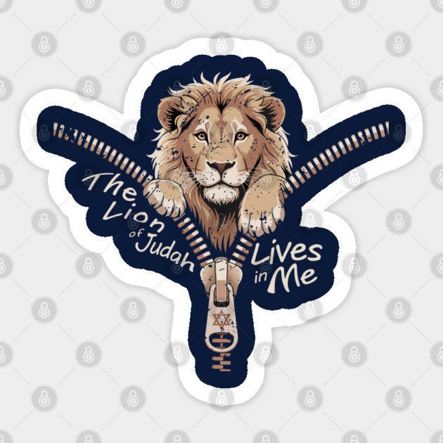 The Lion of Judah Lives in Me Sticker by Thank HaShem