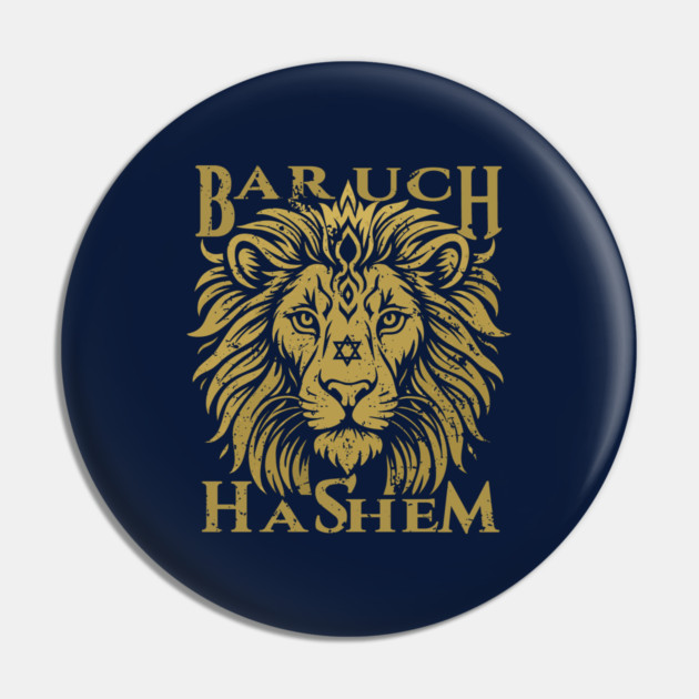 Baruch Hashem Lion of Judah Pin by Thank HaShem