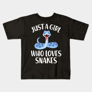Just a Girl Who Loves Snakes Reptile Design Kids T-Shirt