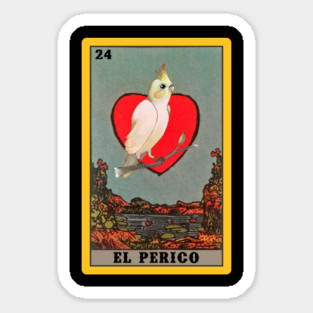 El Perico Card Parakeet Mexican Lottery Card Magnet