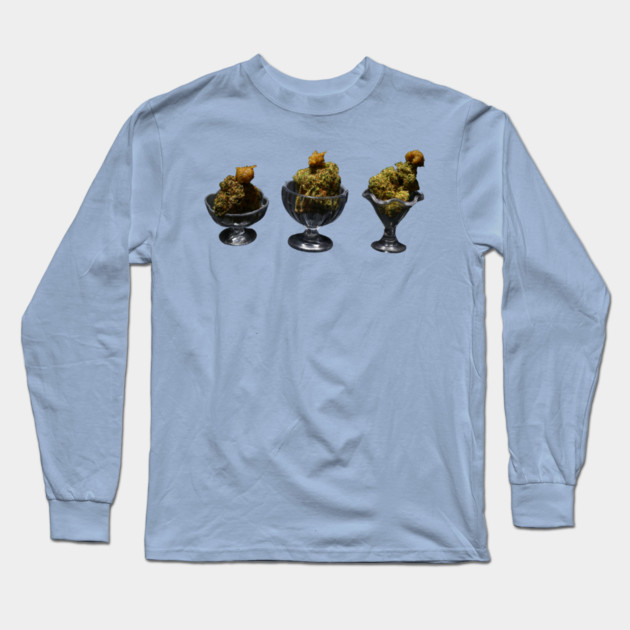Sundae Fundae - Weed Design Long Sleeve T-Shirt by MrGreenGenes420