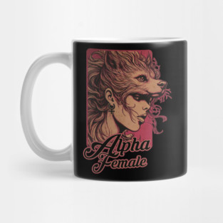 Alpha Woman Power Wolf Pink Mug