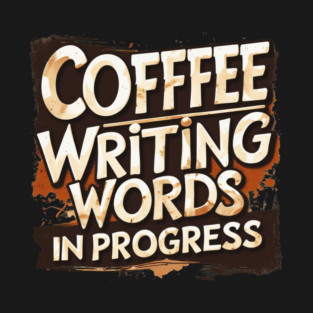 Coffee Writing Words in Progress T-Shirt