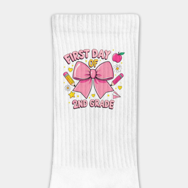 First Day of 2nd Grade Teacher Girl Coquette Bow Back to School by ArtistTee ⭐⭐⭐⭐⭐