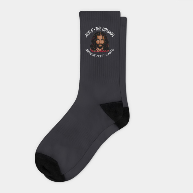 Jesus The Original Radical Left Lunatic Socks by Charles's Store 8