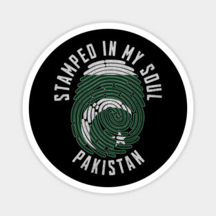 Stamped in My Soul Pakistan Flag Design Pakistani Pride Magnet