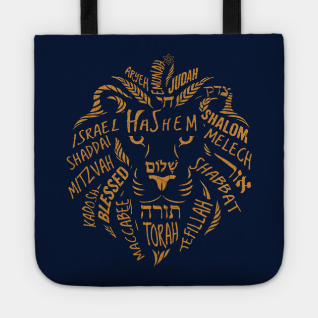 Lion of Judah Wordart Tote by Thank HaShem