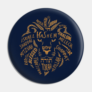 Lion of Judah Wordart Pin