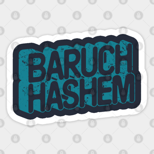 Baruch Hashem 3D T-Shirt (B) Sticker by Thank HaShem