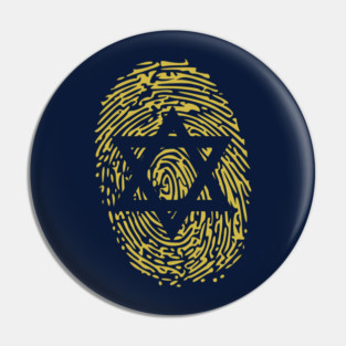 Jewish Identity Fingerprint Pin