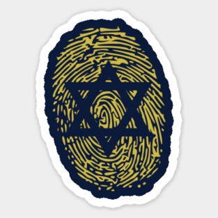 Jewish Identity Fingerprint Sticker