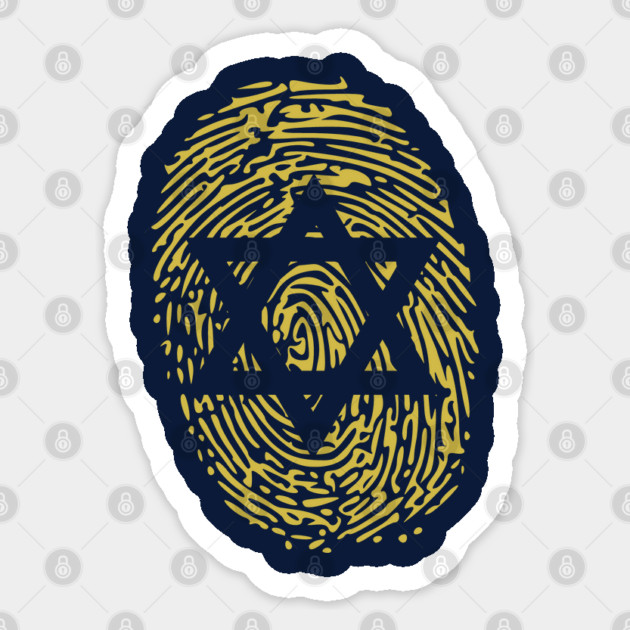 Jewish Identity Fingerprint Sticker by Thank HaShem