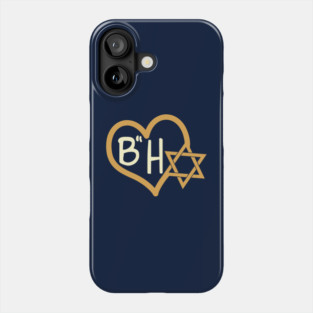 B"H Heart and Star Phone Case