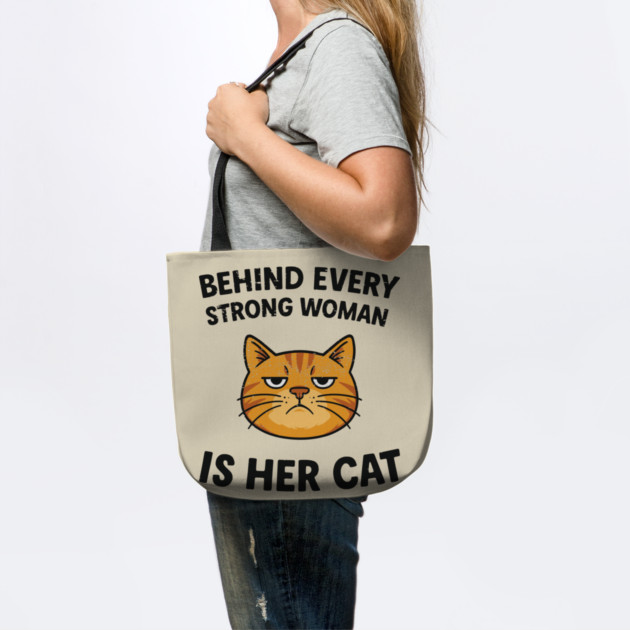 Behind Every Strong Woman Is Her Cat Sarcastic Feminist by Anticorporati
