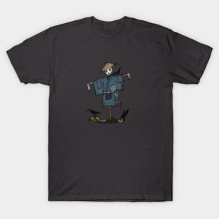 Kakashi: The Quiet Guardian – Harvest Spirit with Crow | Japanese Folklore Halloween T-Shirt
