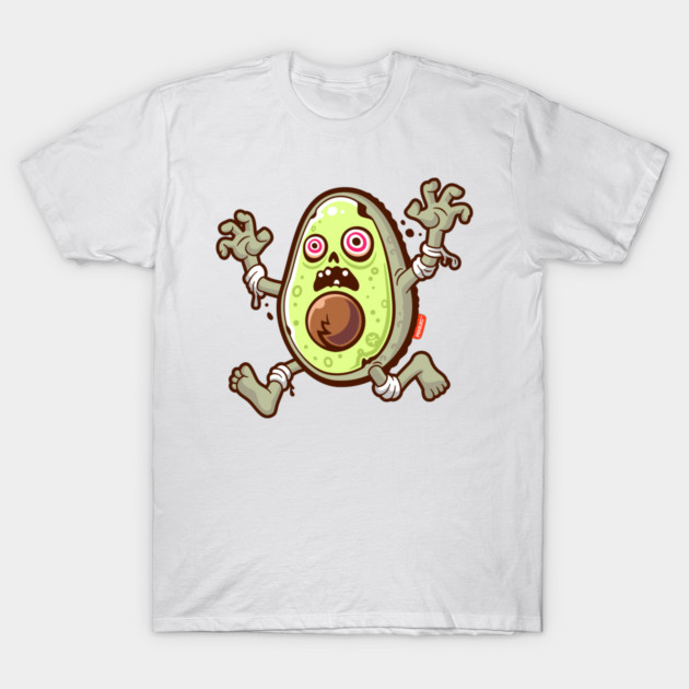 Zombiecado – Screaming Running Avocado Zombie T-Shirt by PEKELEC