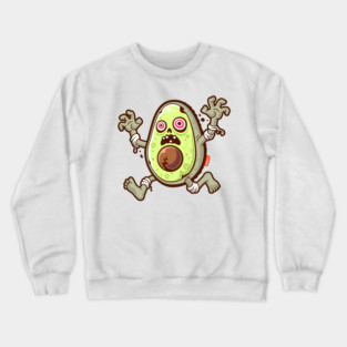 Zombiecado – Screaming Running Avocado Zombie Crewneck Sweatshirt