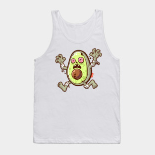 Zombiecado – Screaming Running Avocado Zombie Tank Top