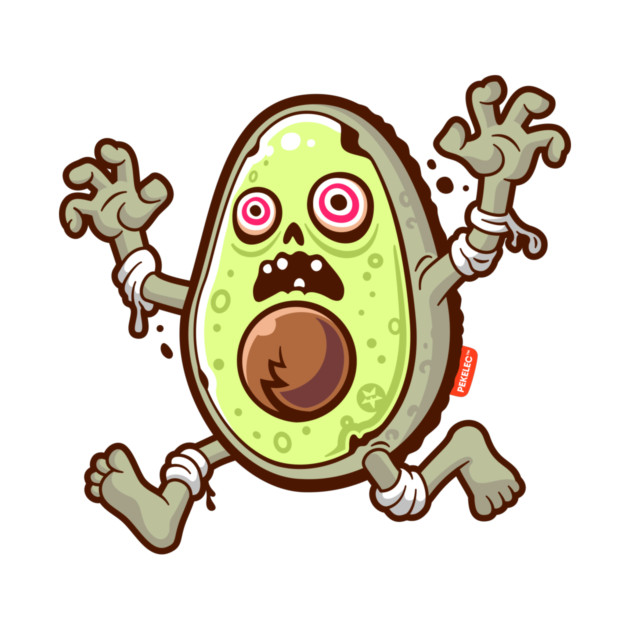 Zombiecado – Screaming Running Avocado Zombie by PEKELEC
