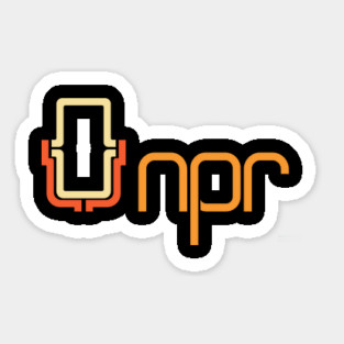 NPR National Public Radio’s 70’s logo Sticker